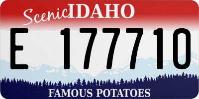 ID license plate E177710