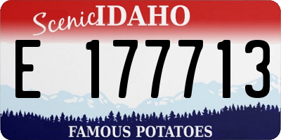 ID license plate E177713