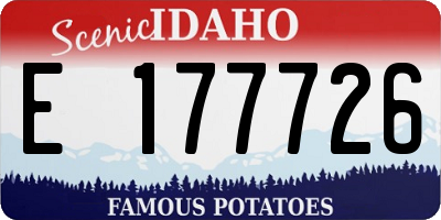 ID license plate E177726