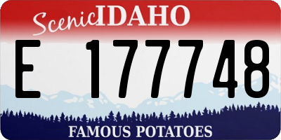 ID license plate E177748