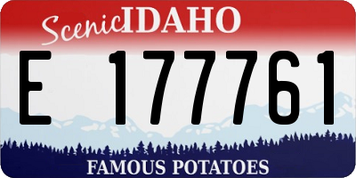 ID license plate E177761