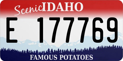 ID license plate E177769