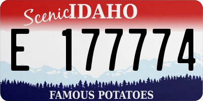 ID license plate E177774