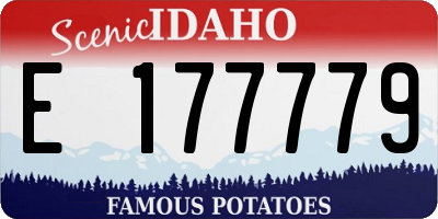 ID license plate E177779
