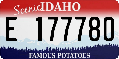 ID license plate E177780