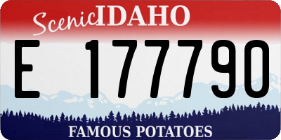 ID license plate E177790