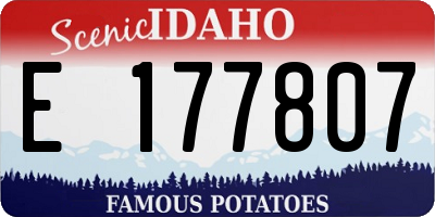 ID license plate E177807