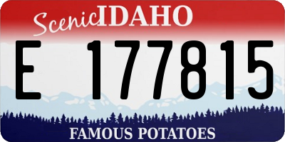 ID license plate E177815