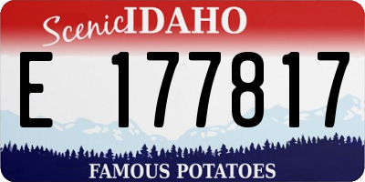 ID license plate E177817