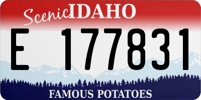ID license plate E177831