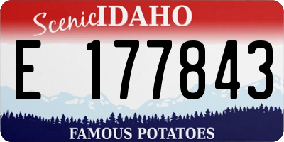 ID license plate E177843