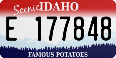 ID license plate E177848