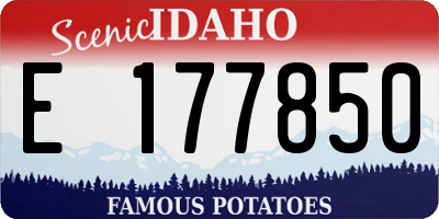 ID license plate E177850