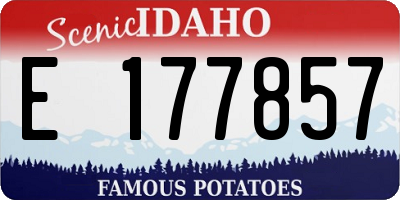 ID license plate E177857