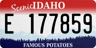 ID license plate E177859