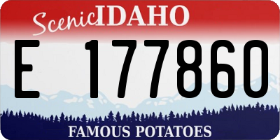 ID license plate E177860