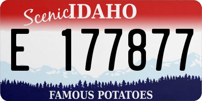 ID license plate E177877