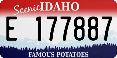 ID license plate E177887
