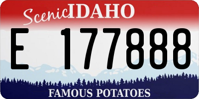 ID license plate E177888