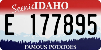ID license plate E177895