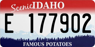ID license plate E177902