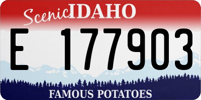 ID license plate E177903