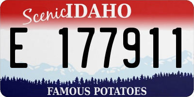 ID license plate E177911