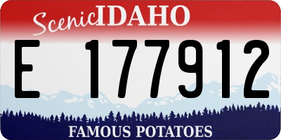 ID license plate E177912