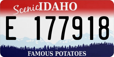 ID license plate E177918