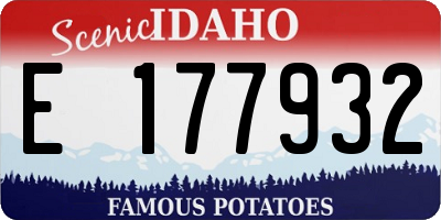 ID license plate E177932