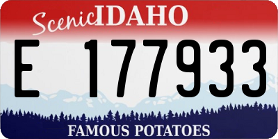 ID license plate E177933