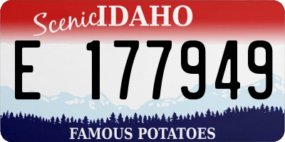ID license plate E177949