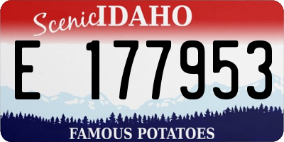 ID license plate E177953