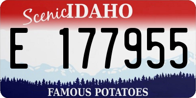 ID license plate E177955