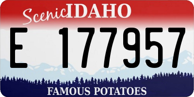 ID license plate E177957