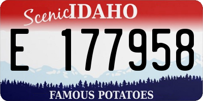 ID license plate E177958