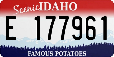 ID license plate E177961