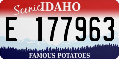 ID license plate E177963