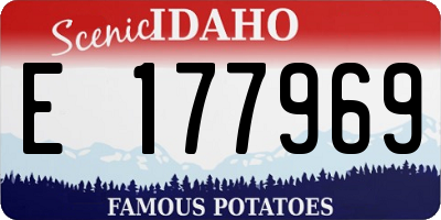 ID license plate E177969