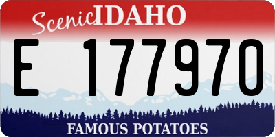 ID license plate E177970