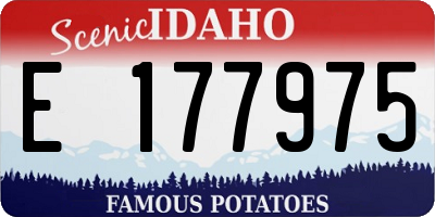 ID license plate E177975