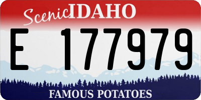 ID license plate E177979