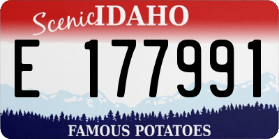 ID license plate E177991
