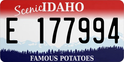 ID license plate E177994