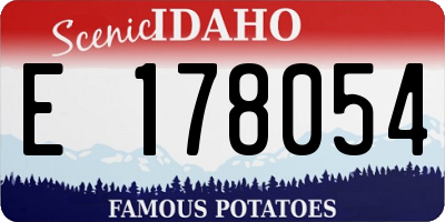 ID license plate E178054