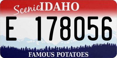 ID license plate E178056