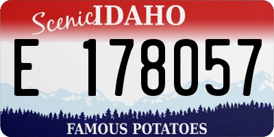 ID license plate E178057