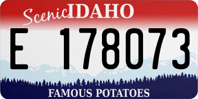 ID license plate E178073
