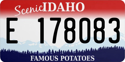 ID license plate E178083