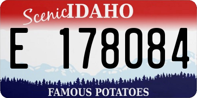 ID license plate E178084